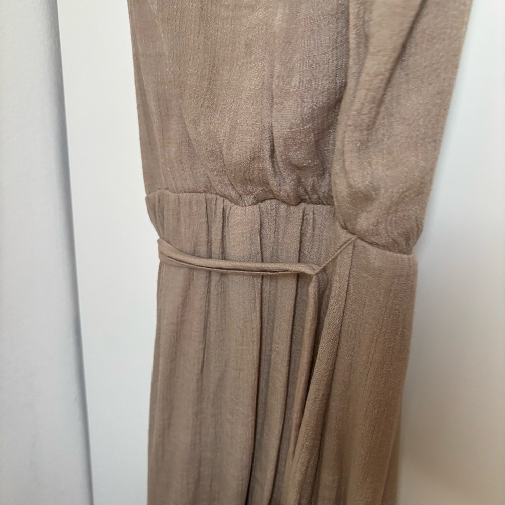 Elegant Tan Sleeveless Jumpsuit - Picture 5 of 7